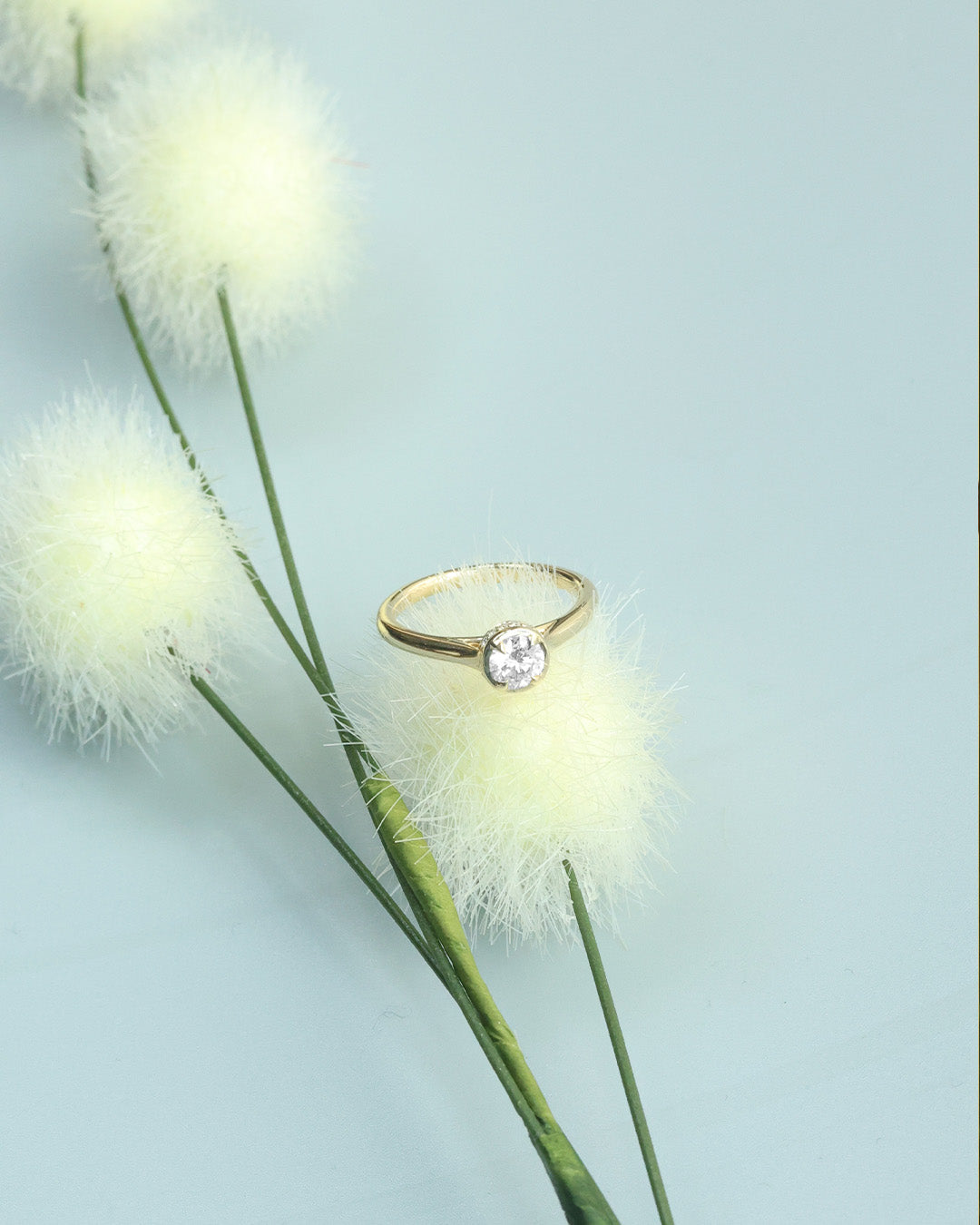 Anillo de compromiso solitario Bicel
