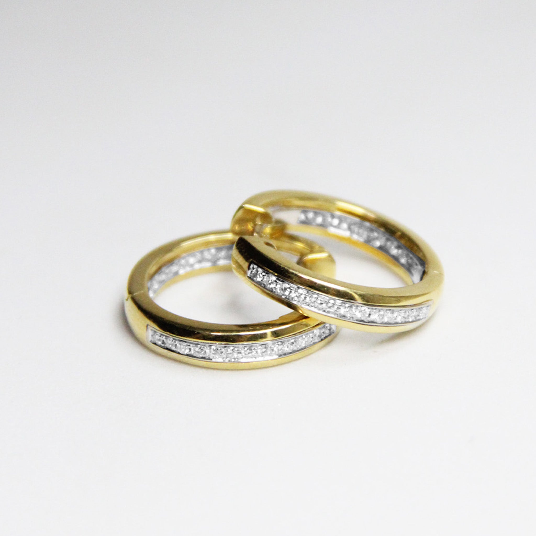 Aretes de Oro 18k con Diamantes Naturales